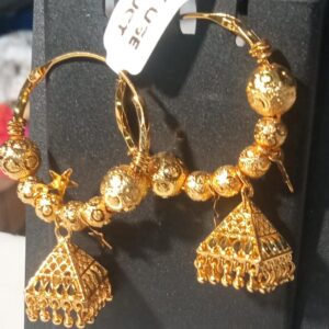 Dadu Womens Artificial Earrings Jhumka Bali Gold