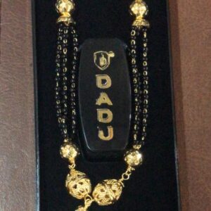 Dadu Artificial Golden Plated Black Beads Mangalsutra For Women