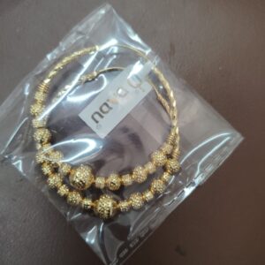 Dj Dadu Gold Color Big Round Bali For Women