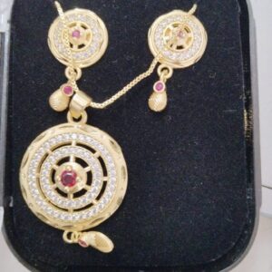 Dj Dadu Golden Color Pendant Chain Set Set For Women