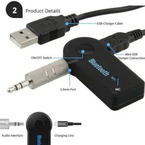 Black Bluetooth Connector Audio Adapter