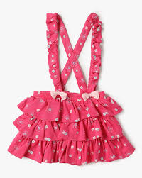 Kids Girl Floral Print Dungaree For 12 To 18 Month