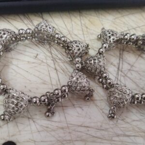 Silverplated Oxidized Cuff Bracelet Pack Of 2