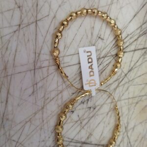 Golden Beaded Hoop Earrings For Women