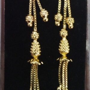 Golden And Multicolor Designer Women Long Earrings