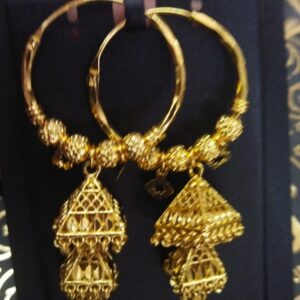 Golden Color Designer Women Bali Jhumka