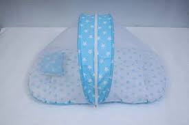 Light Blue Star Printed Cotton Baby Mosquito Bed Net