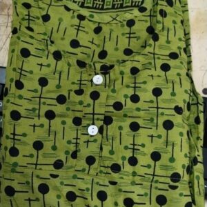 Women Green Printed Colour Unstichible Suit