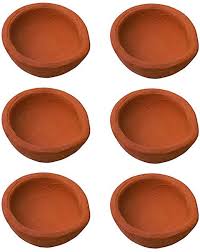 Mitti Diya Pack Of 6 With Cover