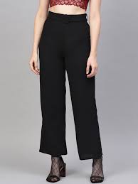Sassafras Black Flared Buckle Belted Pant Black Size S