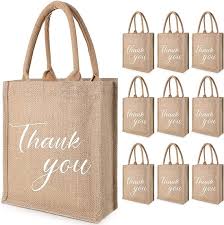 Handmakers Thank You Jute Bag Pack Of 10