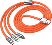 3 In 1 Cable 1 M Fast Charging Cable Cord Type C Lightning Micro Usb Na Any Color One Cable