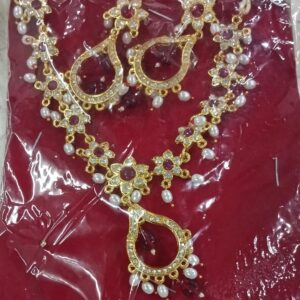 Women Golden Neckles Set Color Multi