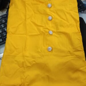 Women Kurti Color Yellow Full Sleeves Size S