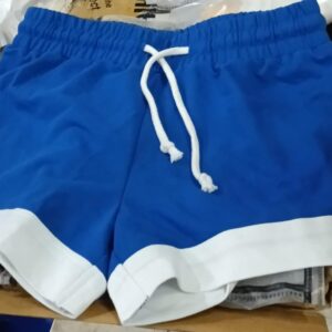 Girls Mid Rise Pure Cotton Shorts Size M Color Blue