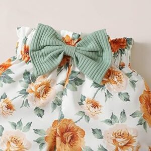 Kids Sweat Outfits Girls Childrens Clothes Girls Printed Flower Orange