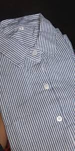 Trending Wider Lining Formal Shirt Blue Line And White Size M