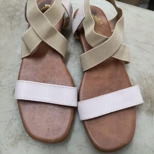 Denill Trendy Womens And Girls Ankle Strap Slipper For Any Outfit Size 38 Colour Cream