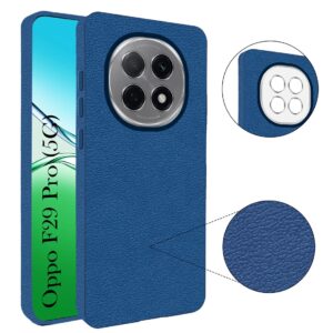 Oppo F29 Pro Back Cover Case Leather Feel Blue Colour