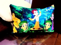 Multicolor Rectangular Digital Printed Chhota Bheem For Kids