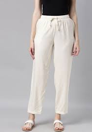 Qasida White Color Trouser For Women Size M