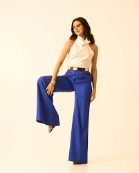 True West Royal Blue Color Apparel Trouser For Women Size M