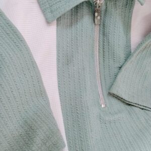 White Color Green Color Polo T Shirt For Women Size Xl