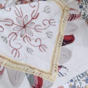 White Color Printed Pillow Cover Set Of 2