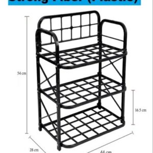 3 Shelves Shoes Rack Plastic