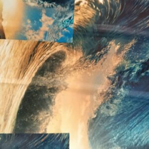 Ocean Waves Print Wall Sticker 30 X 35Cm