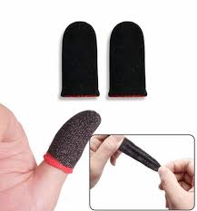 Mobile Gaming Finger Sleeve Black 1 Pair Pack Of 10
