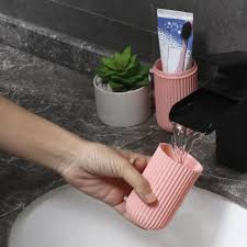 Plastic Peach Travel Essential Toothbrush Holder