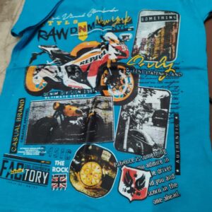 Skyblue Colour T Shirt For Kids Boy And Girl Size 4 To 5Y