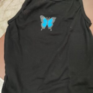 Black Colour Crop Top For Women Size S