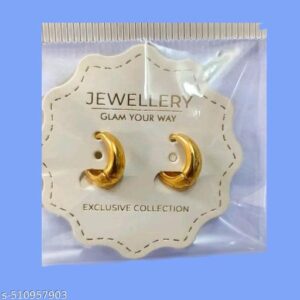 Gold Plated Man Earrings