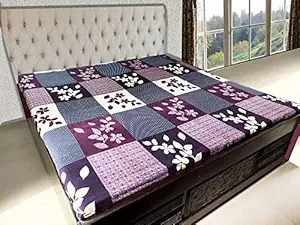 Springboard Cotton Queen Double Flat 104 Tc 3D Printed Bedsheet
