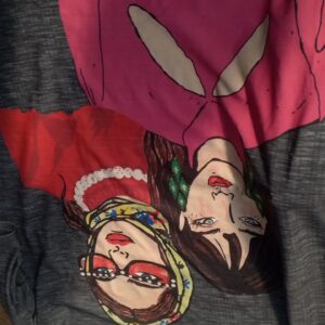 Black Printed T Shirt For Women Size Xl