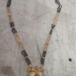 Golden Color Black Moti Design Women Mangalsutra