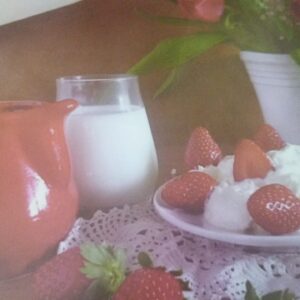 Brown Color Printed Fridge Mat Set Of 6