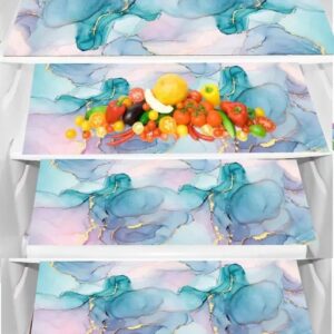 Multicolor Printed Fridge Mat Set Of 4
