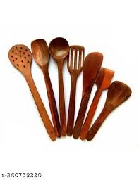 Wooden Cooking Spoon Set Of 7