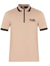 Karl Lagerfeld Light Brown Color Polo Avec Logo Allonge Polo Home T Shirt For Men Size Xxl