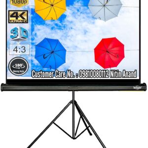 Inlight Cineview 6 Ft Width X 4 Ft Height Tripod Projector Screen Supports Full Hd 1080P