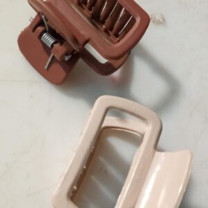 2 Pcs Hair Clutcher Brown