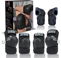 Jaspo Black Color Knee And Wrist And Ankle Cover