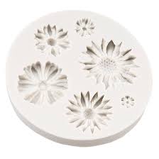 White Color Flower Design Chocolate Mould