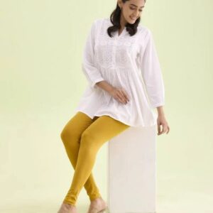 Yellow Colour Leggings For Women Size L
