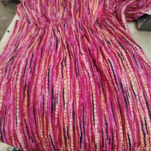 Magenta Printed Kaftan Dress For Women Xl