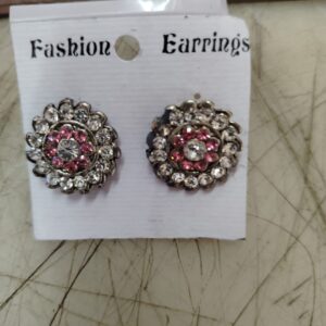 White And Pink Color Ear Studs For Women