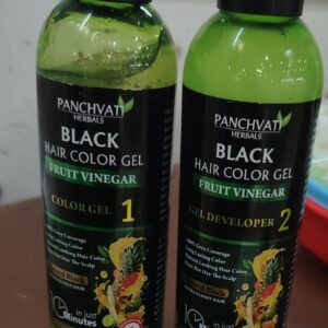 Panchvati Herbals Black Hair Colour Gel Fruit Vinegar 200Ml X 2